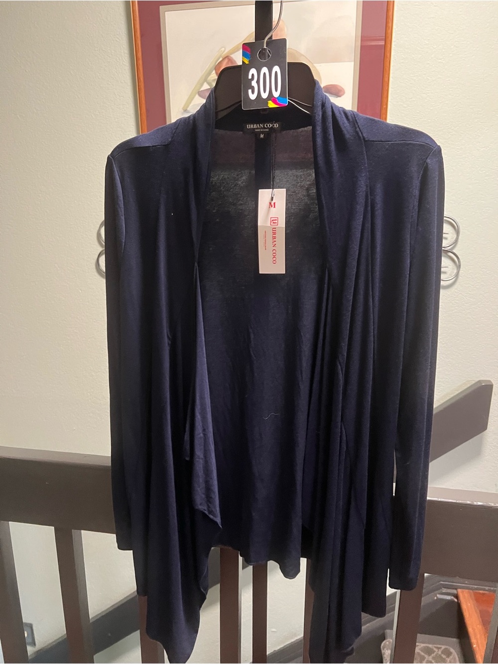 NWT Urban Co+Co Navy Open-Front Women's Cardigan Medium #300
